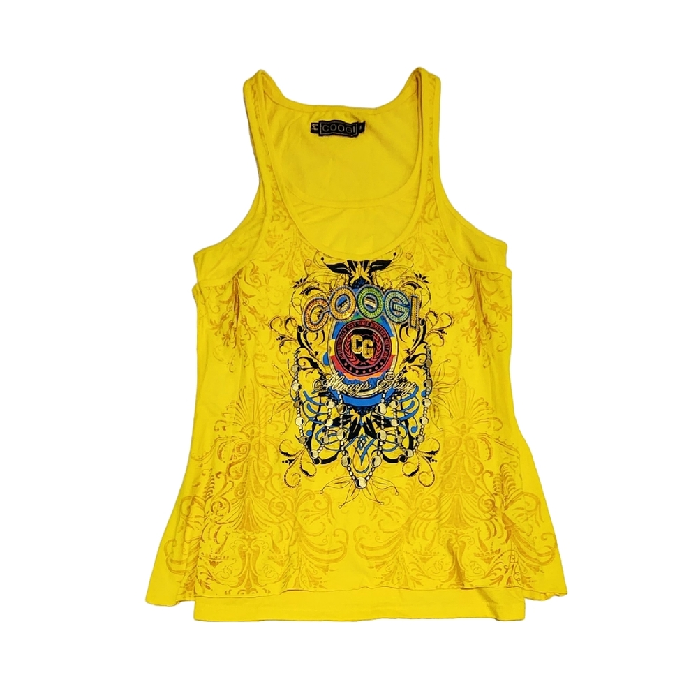 Rocawear Coogi Always Sexy Layered Tank Top Club Yellow Large